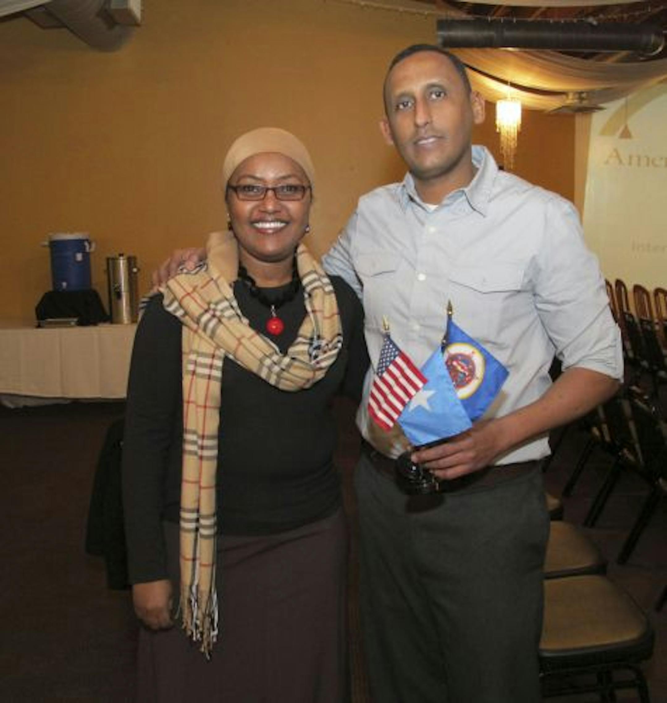 Sara Glassman, sglassman@startribune.comThe Somali Union and Internally Displaced Somali Advisory Council sponsored a celebration of the humanitarian work of Hawa Abdi, MD. The Somali gynecologist and her two daughters, also doctors, have a hospital in Somalia that serves 300 patients a day. Abdi Ahmed, owner of the Safari Restaurant and Banquet Center and Habon Abdulle