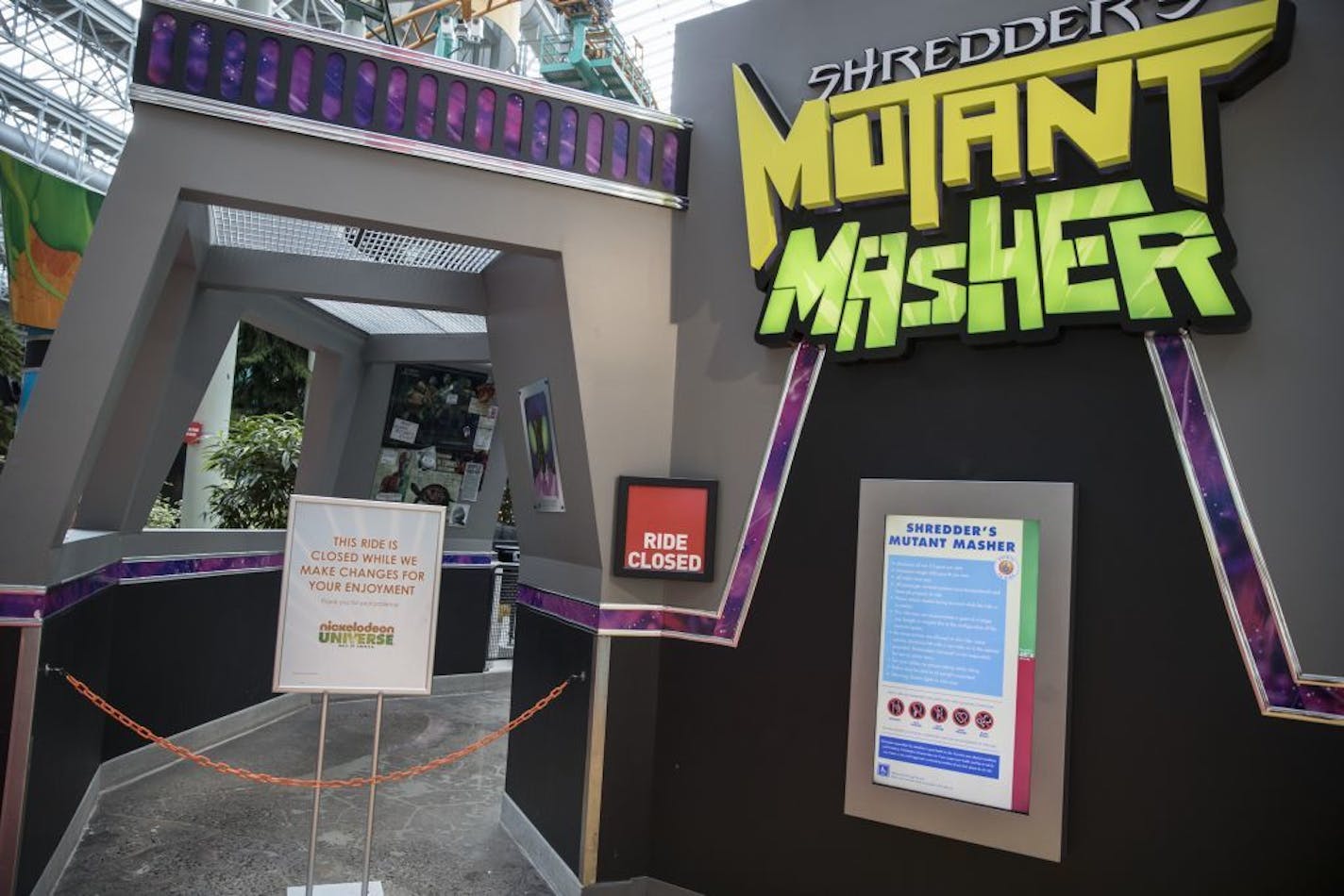 Shredder's Mutant Masher was closed at the Mall of America in Bloomington, Minn., on July 27, 2017.