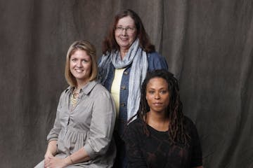 Cary Sommer, Maggie Akhavan and Kimberly Caprini volunteered to come to the Star Tribune photo studio to learn tips for relaxing in photos. A confiden