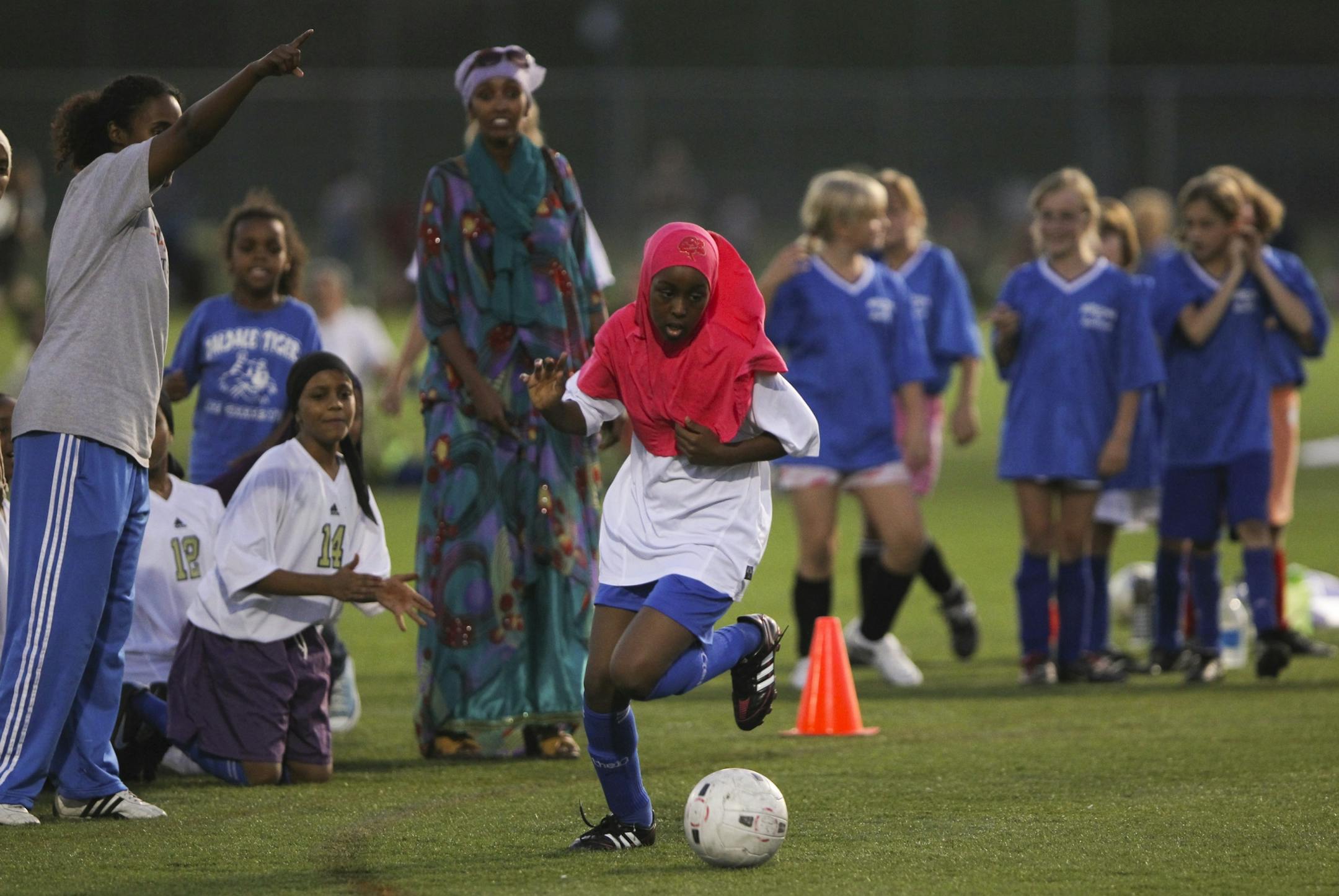 File photo: Girls soccer practice in St. Paul.