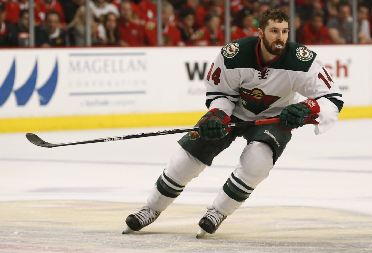 Justin Fontaine will miss Game 2 against Chicago