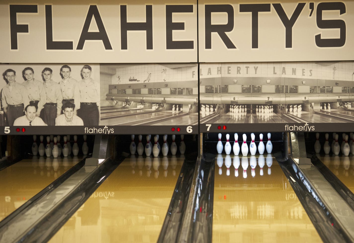 <h3>Flaherty's Arden Bowl</h3> 1273 W. County Rd. E, Arden Hills • 651-633-1777 • www.flahertysbowl.com <br>Go here if… your uncle is in town. Especially if he's Irish. Flaherty's is the kind of place that previous generations of Minnesotans will recognize visiting in their youth — indeed, it might actually be the same place. Celebrating its 75th anniversary this year, the alley lays claim to being the oldest family-owned bowling establishment in the country. That history is depicted in the alle