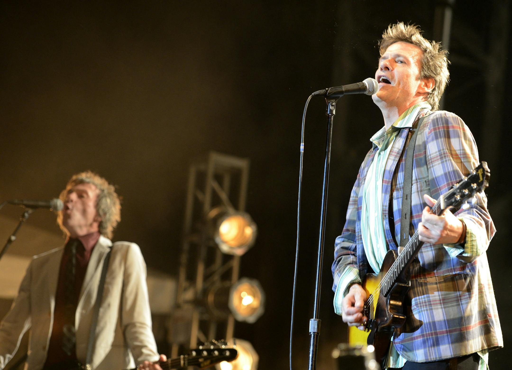 The Replacements (Tommy Stinson, left, and Paul Westerberg) perform at Riot Fest in Toronto, Ontario, August 25, 2013.