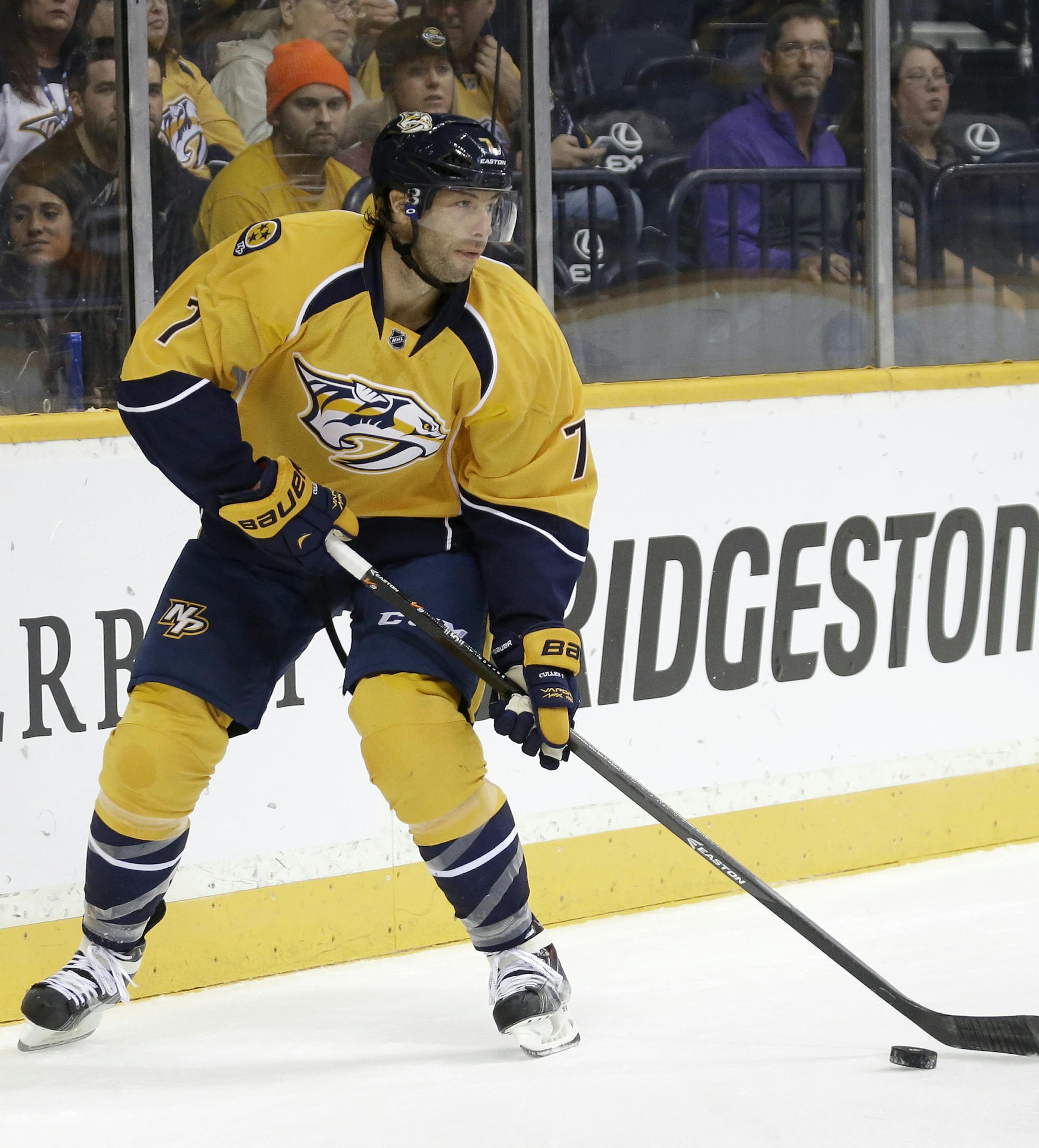 Matt Cullen was on the Wild’s side last season when he scored a game-winner vs. Nashville. This season he plays for the Predators.