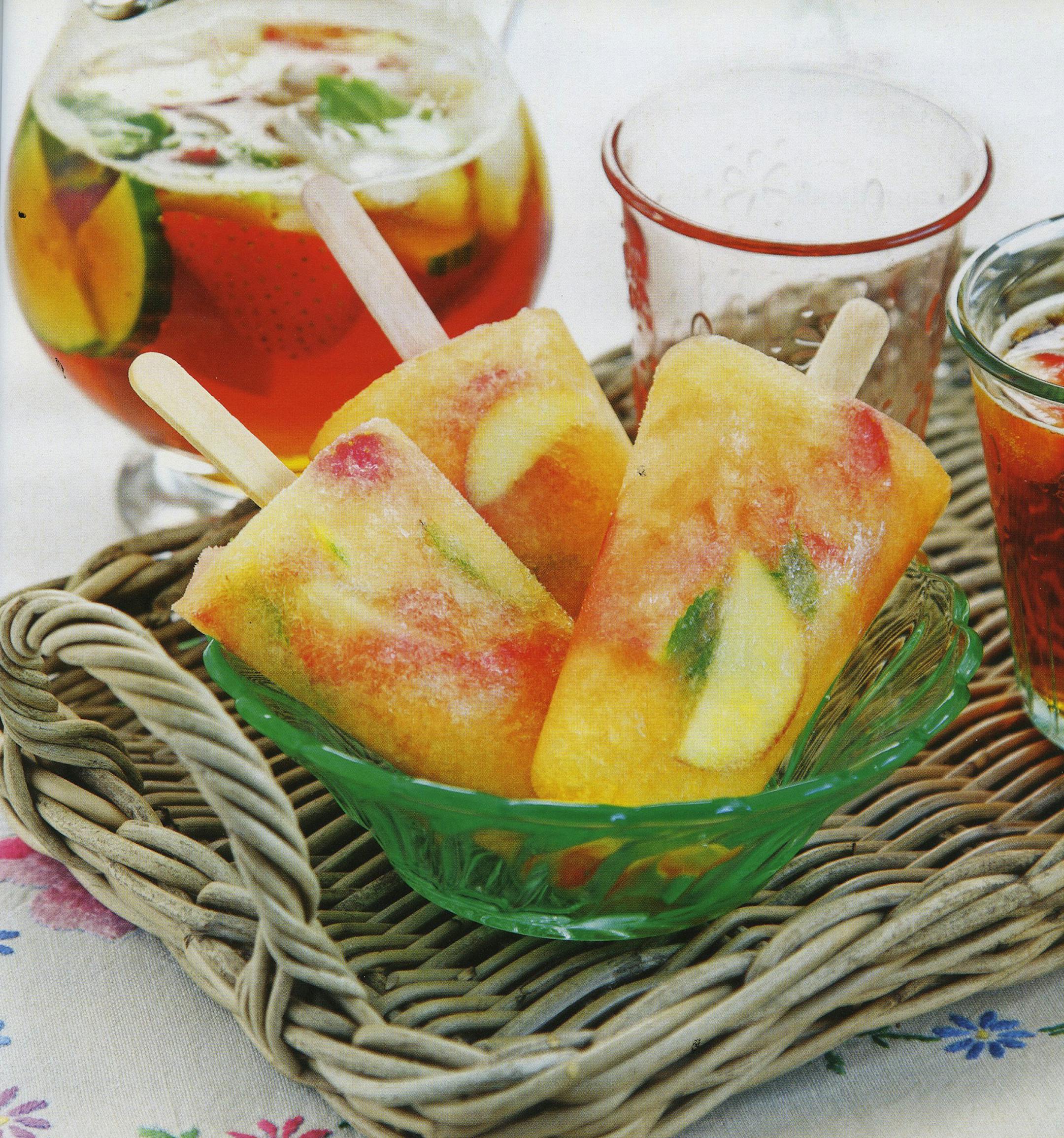 English Summer Cup ice pop, from "Poptails" by Laura Fyfe. Lis Parsons, photographer