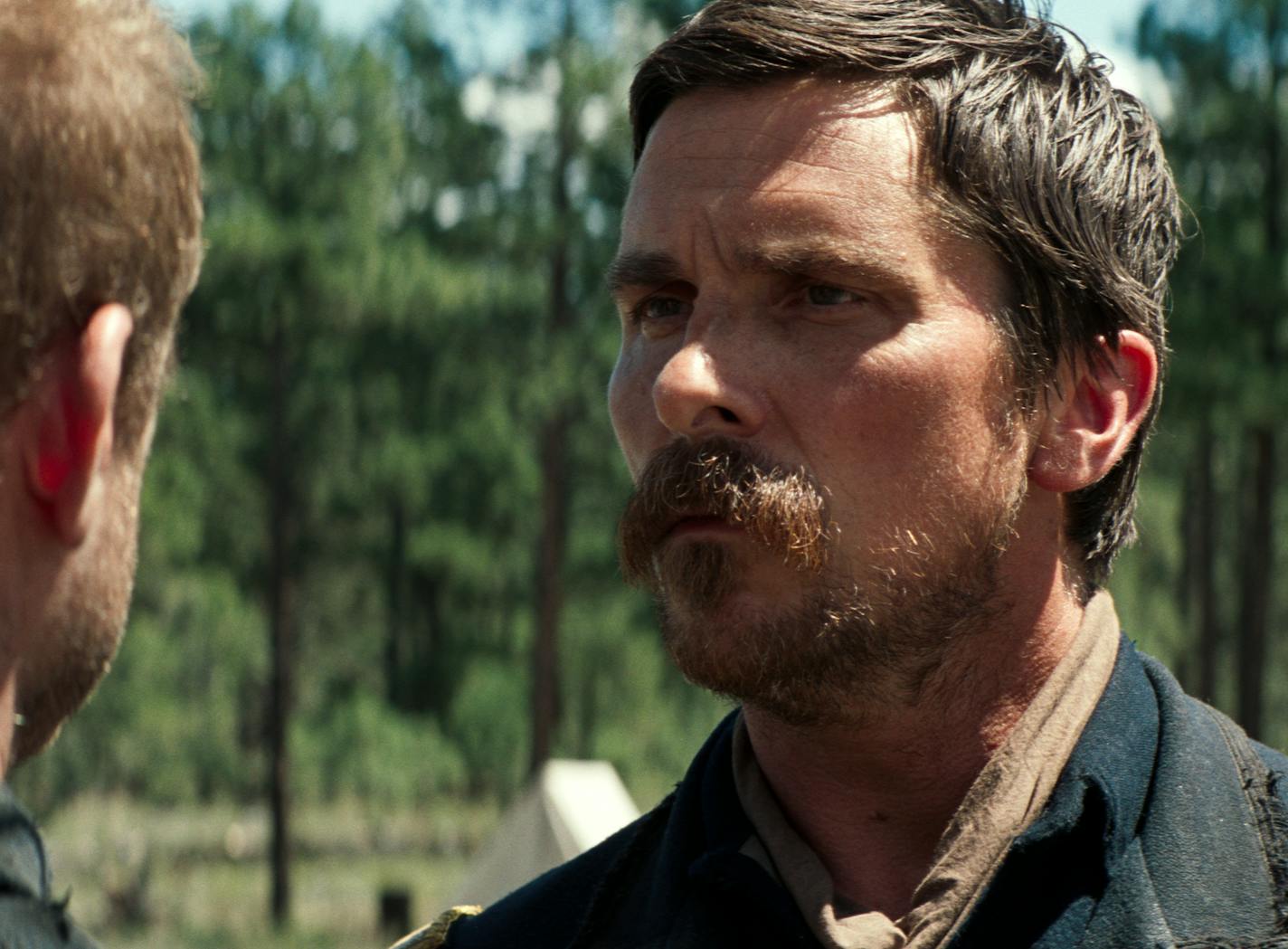 This image released by Entertainment Studios Motion Pictures shows Christian Bale in a scene from "Hostiles." (Entertainment Studios Motion Pictures via AP)