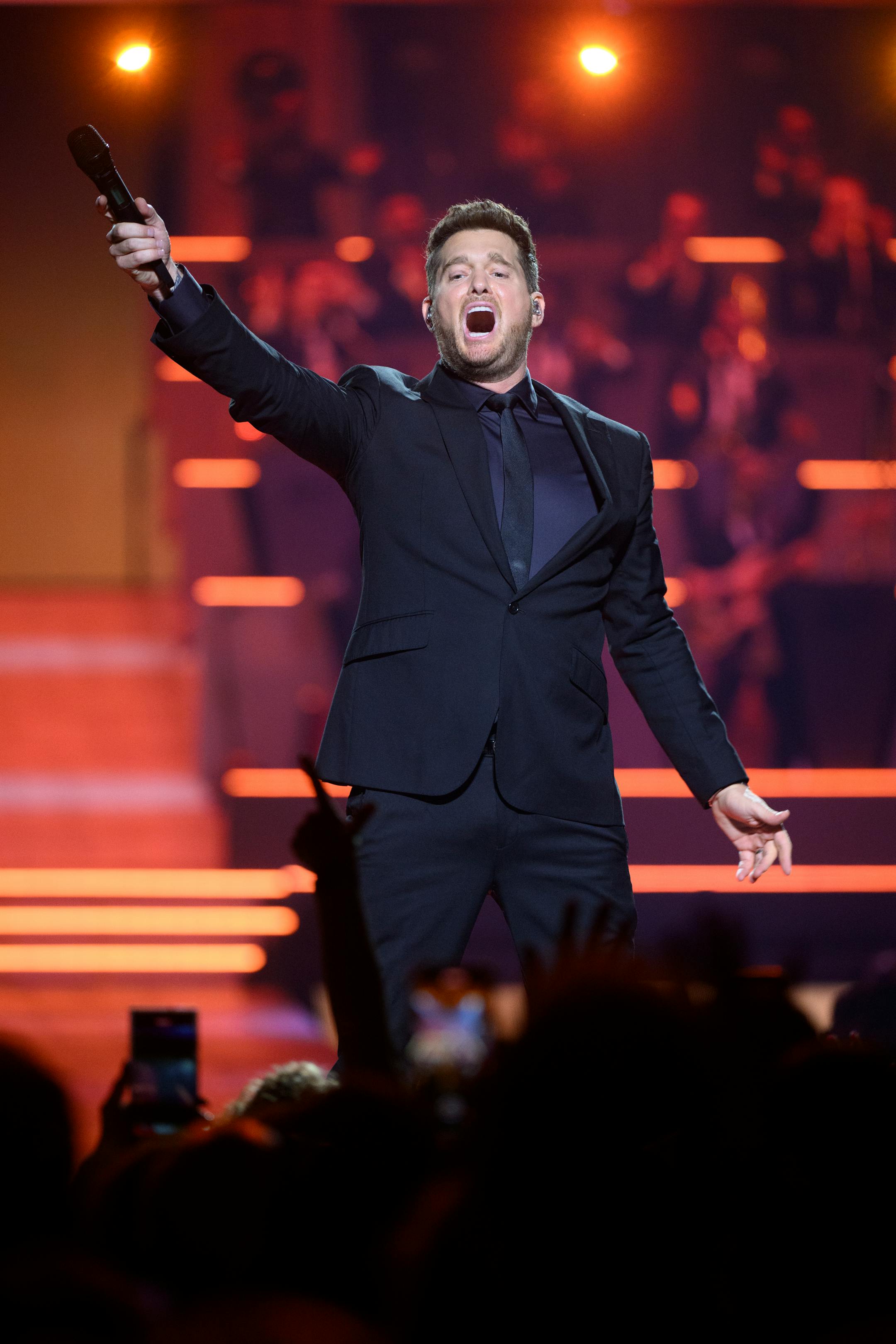 Michael Buble performs Wednesday, Sept. 7, 2022 at Xcel Energy Center in St. Paul, Minn.