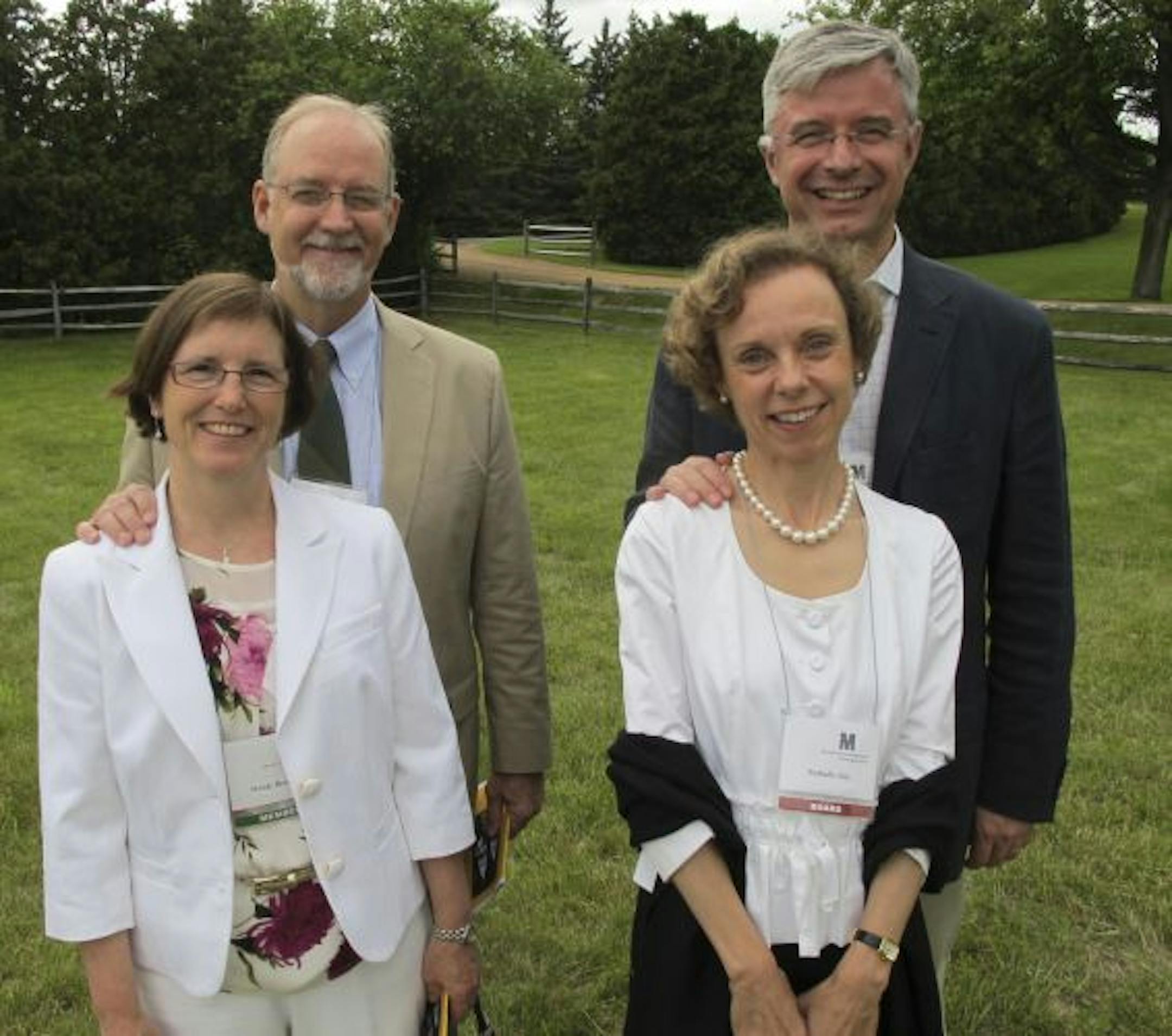 Wendy Bennett and Ken Powell and Nathalie and Hubert Joly.