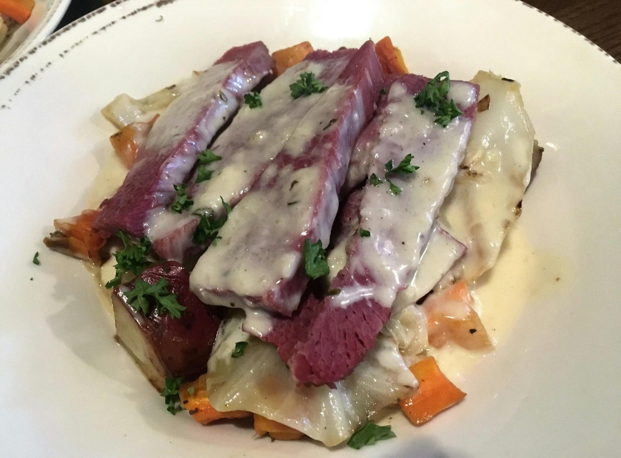Corned beef and cabbage at the Local West End