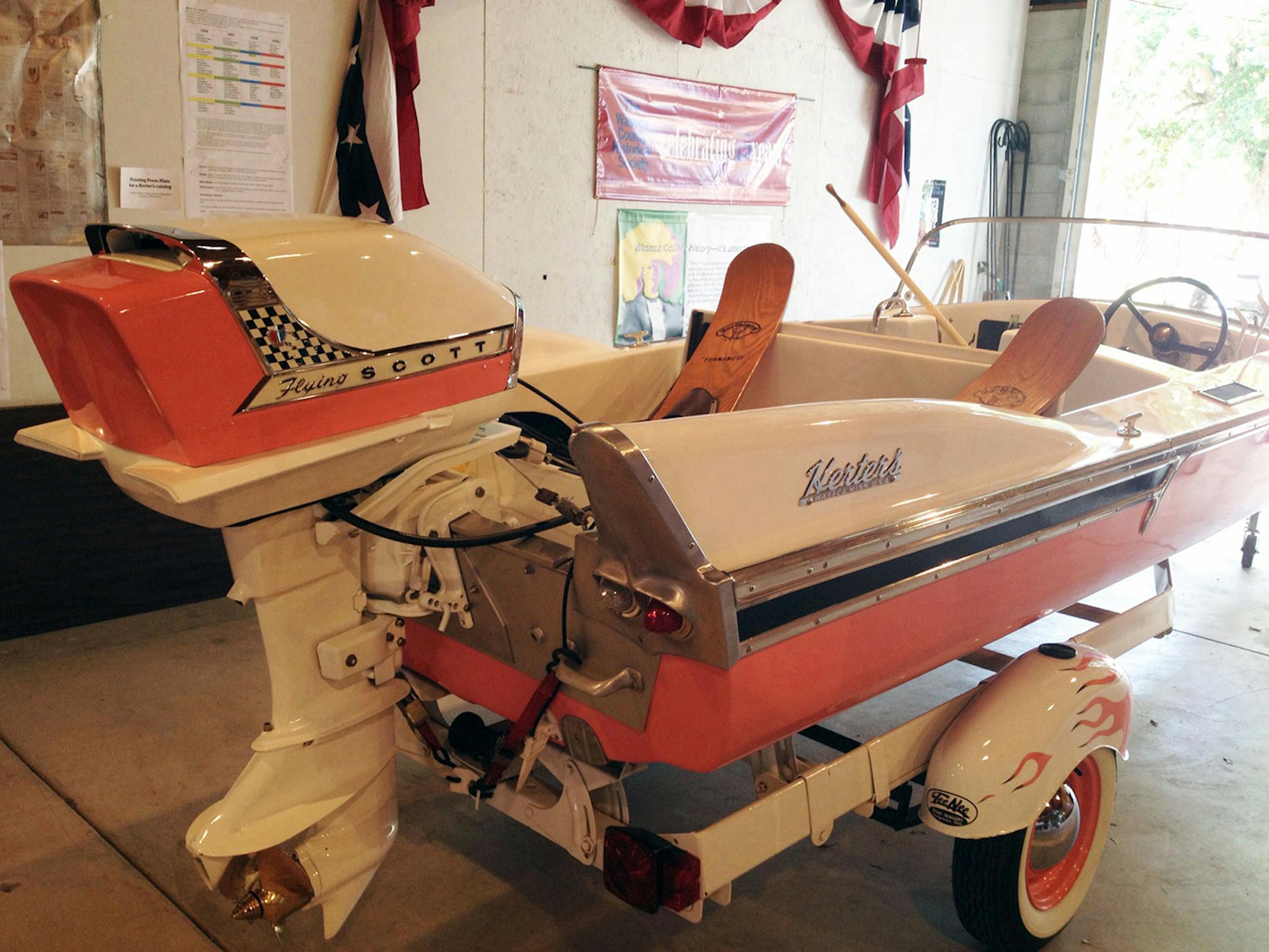 A 1959 Herter's Mark III "Flying Fish" Runabout. Herter's also made snowmobiles, decoys, game calls, fishing tackle, guns and more. Photo courtsey Waseca Historical Society