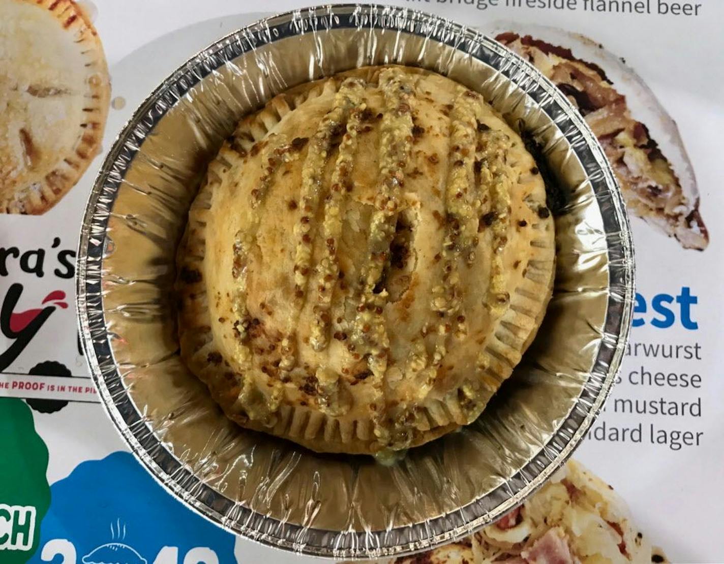 Bierfest, Sara's Tipsy Pies, Food Building, $6. The savory side of this gotta-visit stand marries Cheddarwurst with sauerkraut and a robust mustard. The flakiest crust. A great lunch. Photo by Rick Nelson New food at the Minnesota State Fair 2018