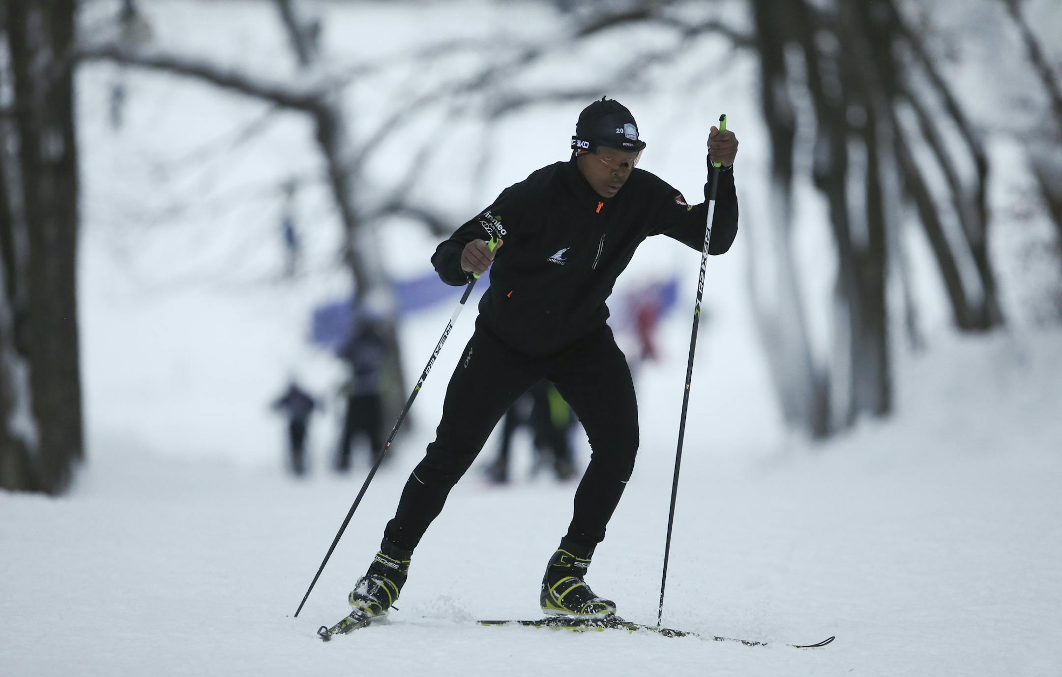 Raequan Wilson, 16, from Minneapolis South High School, climbed a hill while training at Theodore Wirth Park Tuesday afternoon. ] JEFF WHEELER ‚Ä¢ jeff.wheeler@startribune.com In addition to sponsoring a ski race, The Loppet Foundation also has a program that encourages middle school students to try cross country skiing. They sponsor a team at Nellie Stone Johnson Middle School which held a practice at Theodore Wirth Park in Minneapolis Tuesday afternoon, January 20, 2015.