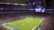 Super Bowl LII panorama looking west