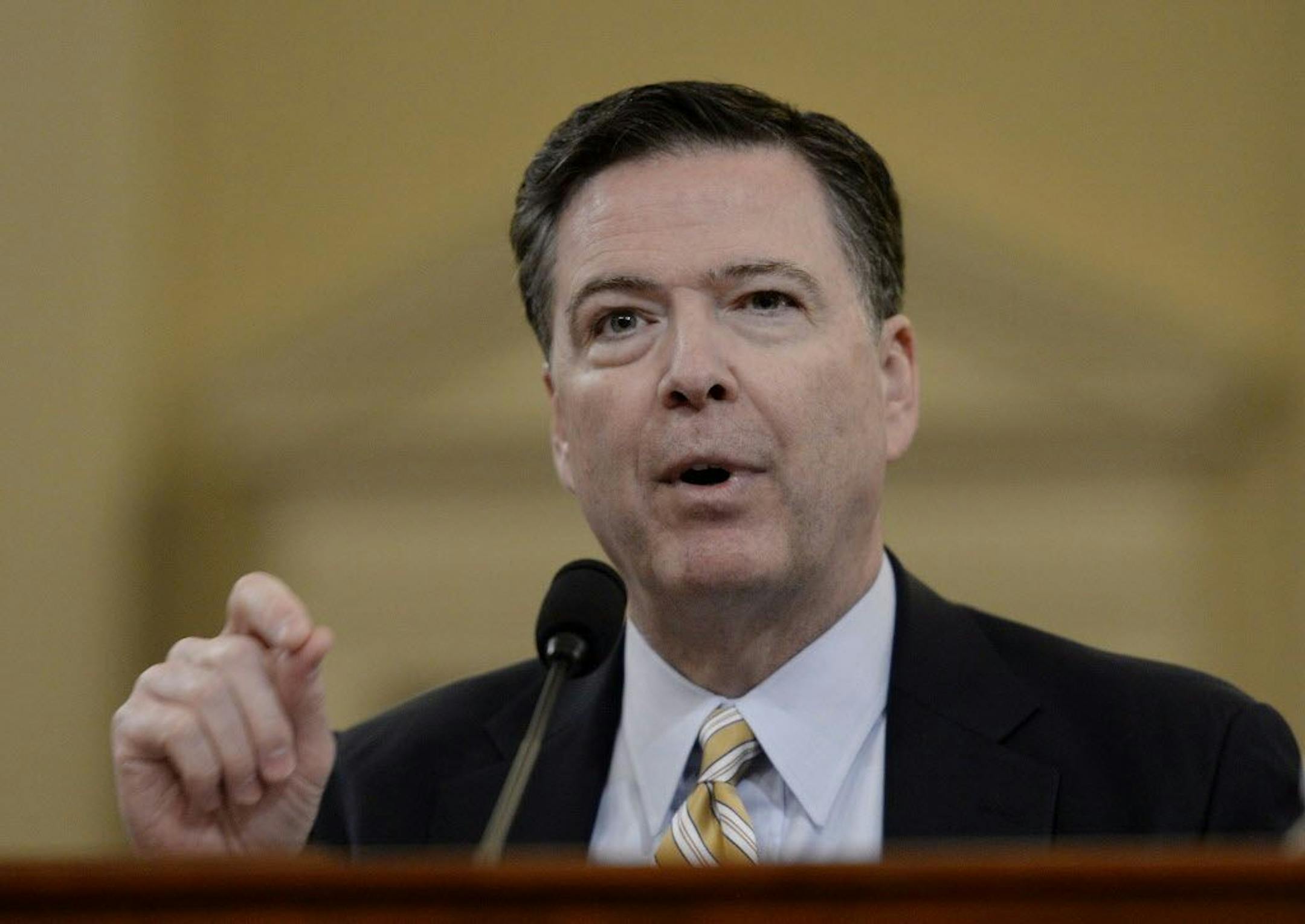James Comey, director of the Federal Bureau of Investigation (FBI), testifies before a House Intelligence Committee hearing Monday, March 20, 2017 in Washington, D.C.