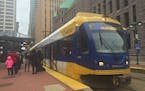 A Blue Line train say at the Government Center station in downtown Minneapolis on Tuesday afternoon.
