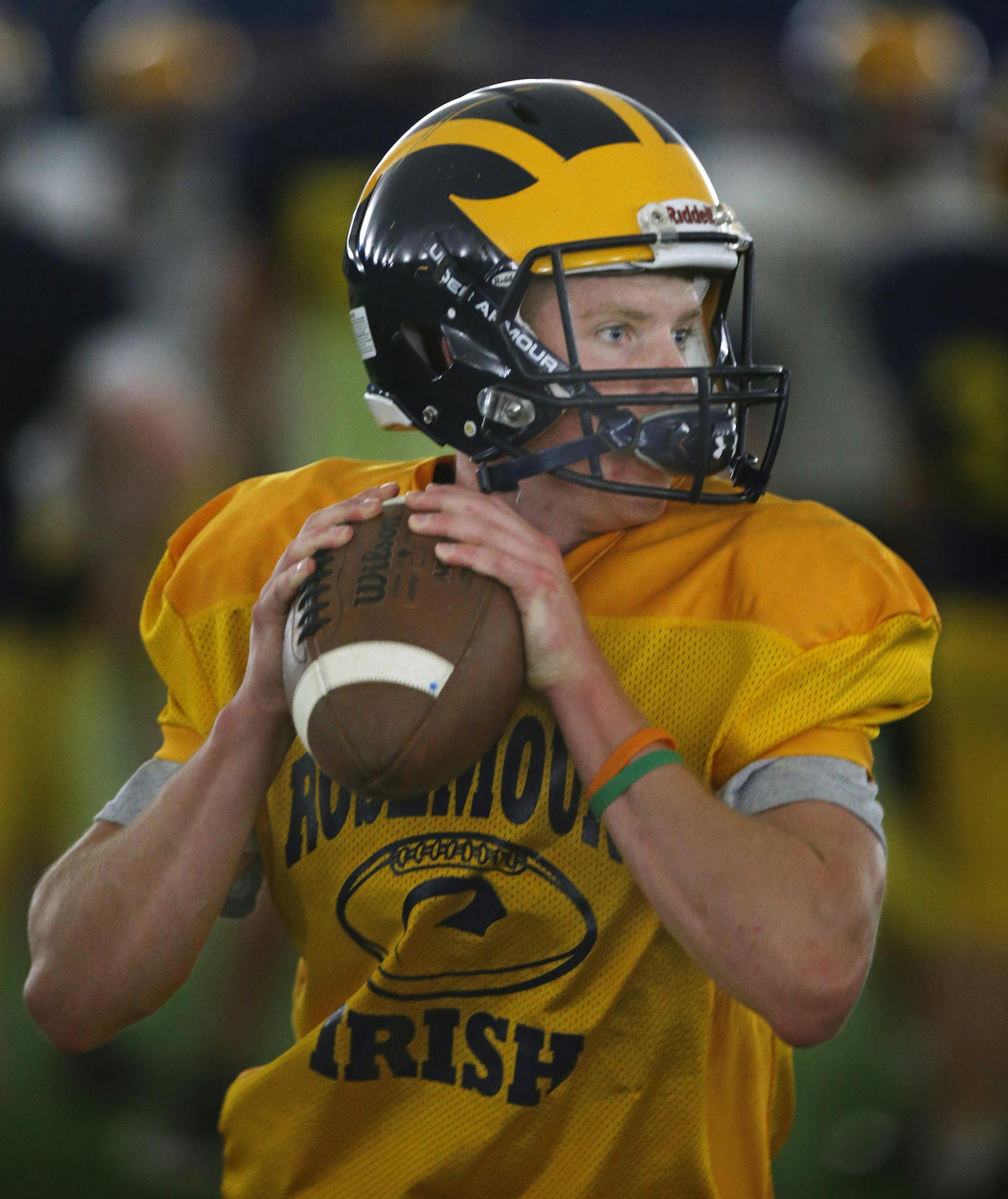 At Rosemount H.S., the football team is looking to have an improved record this year led by QB Jared Hanson(2).] Richard Tsong-Taatarii/rtsong-taatarii@startribune.com