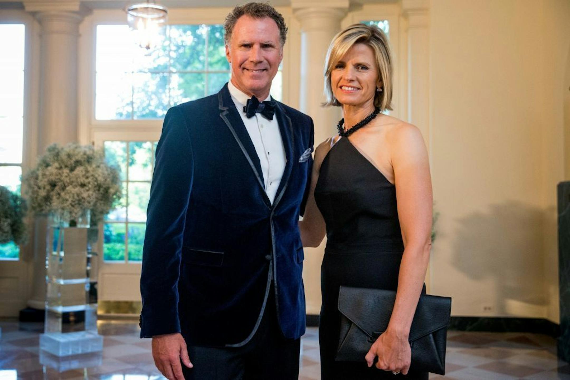 Entertainer Will Ferrell and his wife Viveca Paulin arrive for a state dinner for Nordic leaders at the White House in Washington, Friday, May 13, 2016. Nordic leaders are at the White house for a U.S.-Nordic Summit on security and economic issues followed by a State Dinner.