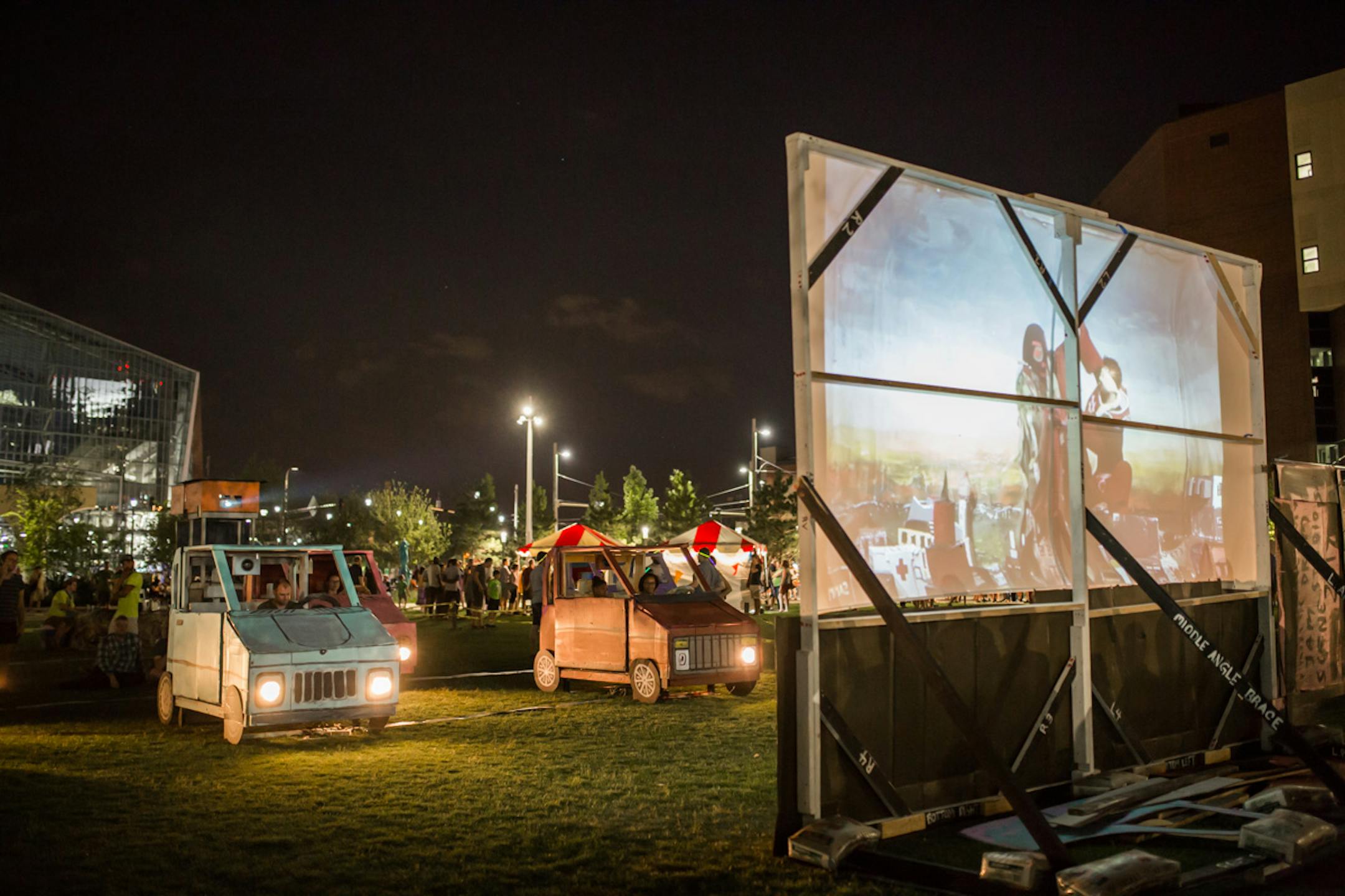 Preston Drum, Traffic Jam Scene, The Commons, Northern Spark 2017. Photo: Bethany Birnie.