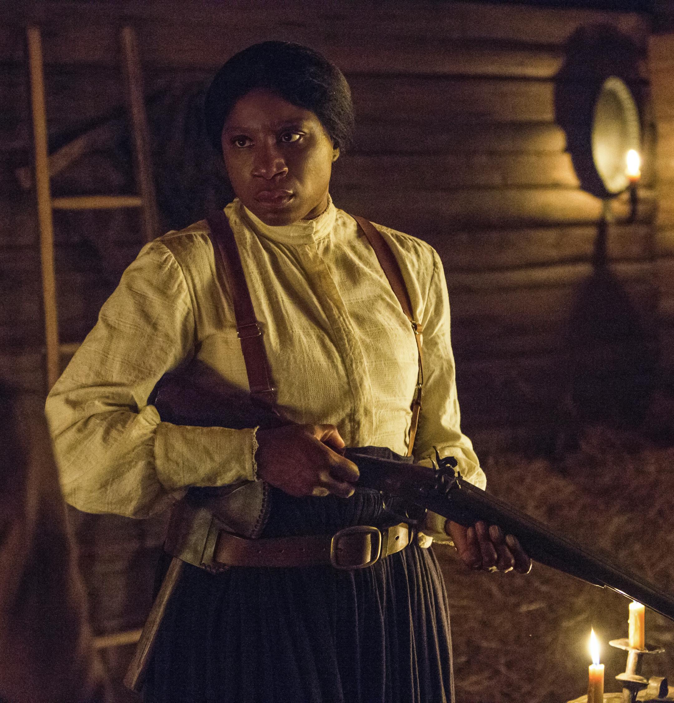 Aisha Hinds portrays Harriet Tubman in "Underground"
credit: Steve Dietl, Sony Pictures Television ORG XMIT: UNDERGROUND_201-20160915-SD_017