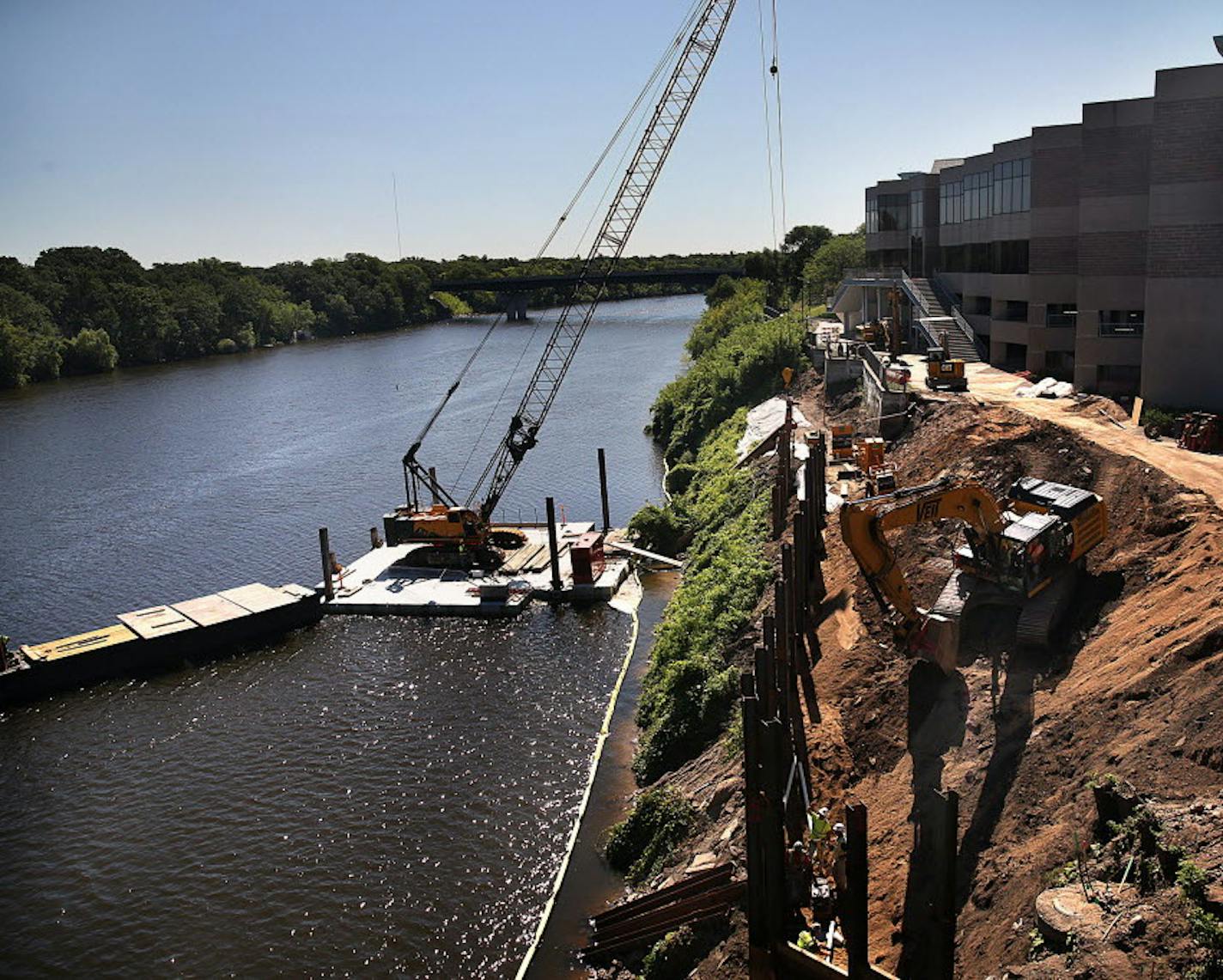 Star Tribune file photo from July 2015 of crews building the Beaver Island Trail extension near the River's Edge Convention Center in St. Cloud to connect pedestrians and bicyclists to the Mississippi River.