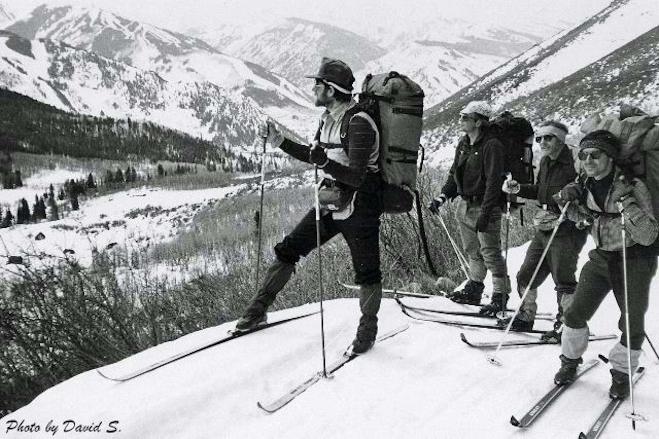 Hut-to-hut ski touring in Colorado, March 1985.
