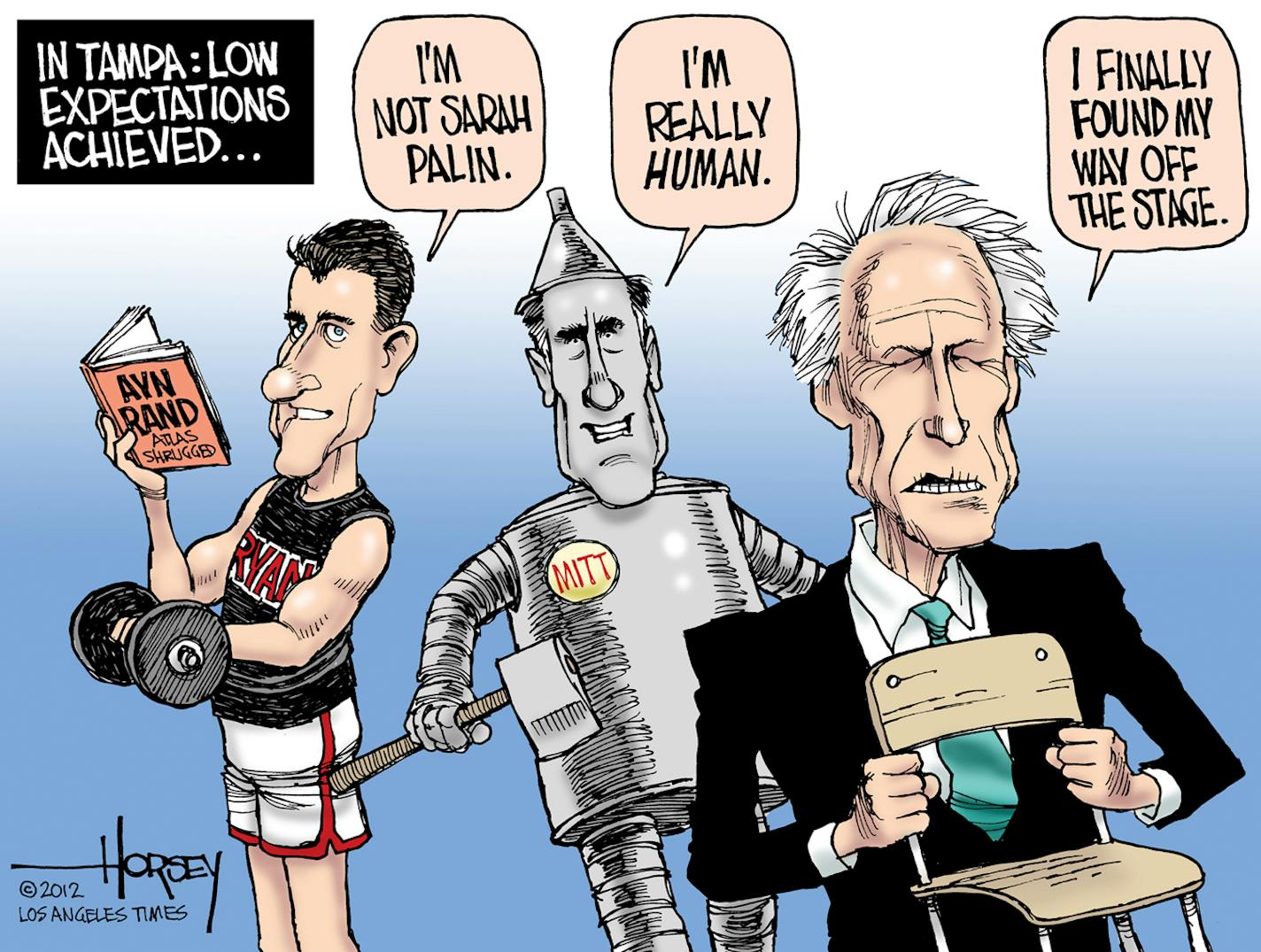 Guest editorial cartoon for Sept. 1, 2012. Topic: Republican National Convention.