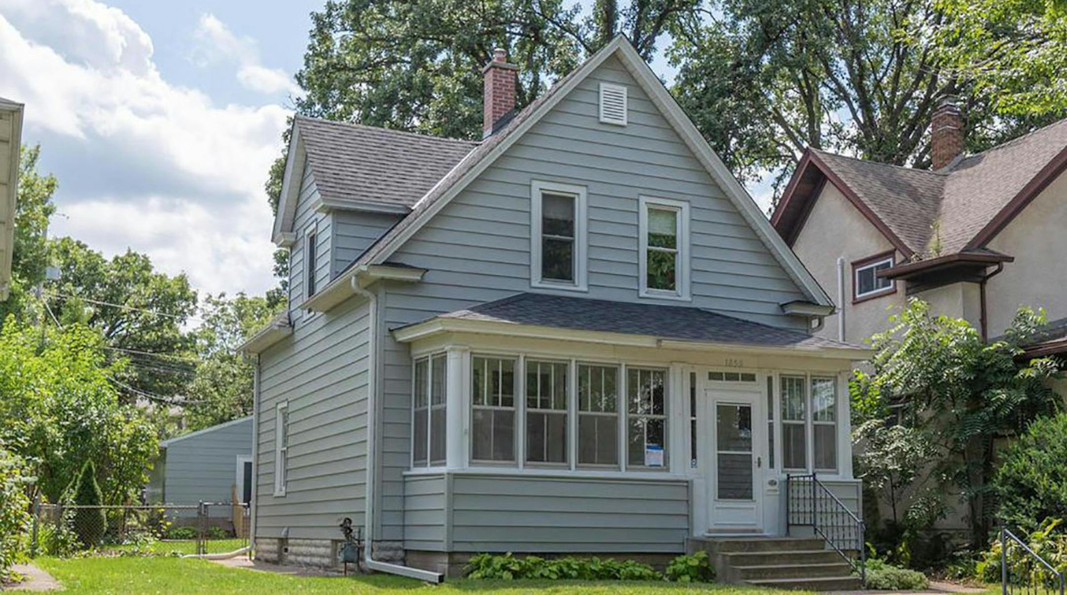 St. Paul: Built in 1909, this three-bedroom, one-bath house located in the Macalester-Groveland neighborhood has 1,350 square feet.
