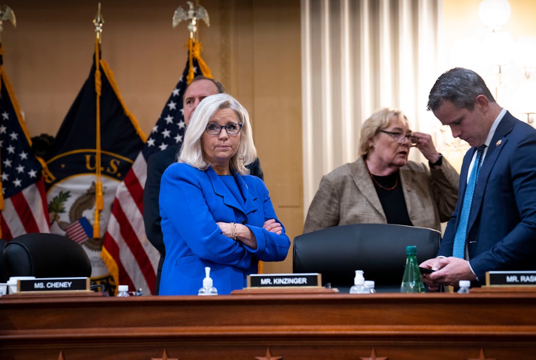 Rep. Liz Cheney (R-Wyo.) on Thursday at the first public hearing of the House Select Committee to Investigate the January 6th Attack on the U.S. Capitol.