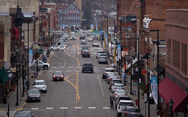 A stretch of Main Street in downtown Stillwater, pictured in December 2022.