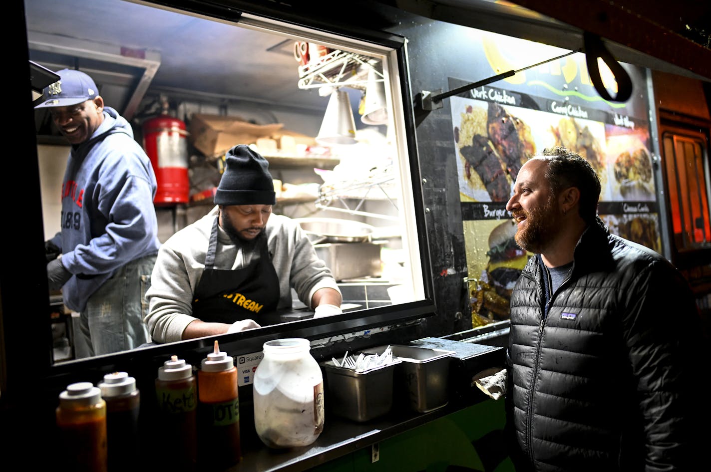 Minneapolis City Council member Steve Fletcher talked to the employees at the Xstream Cuisine Caribbean food truck early Saturday morning. The truck is one of the few food trucks permitted to serve late night food in downtown Minneapolis. ] Aaron Lavinsky &#x2022; aaron.lavinsky@startribune.com Steve Fletcher wants to make downtown fun again. The first-term Council Member has been implementing strategies for livening up downtown while keeping it safer, through things like late-night food trucks,