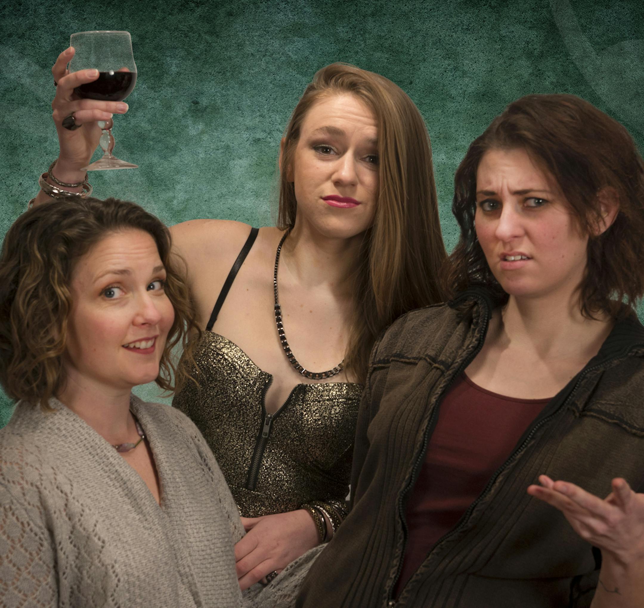 "Love Person" at Park Square Theatre. Erin Gardner, Elizabeth Efteland and Canae Weiss.