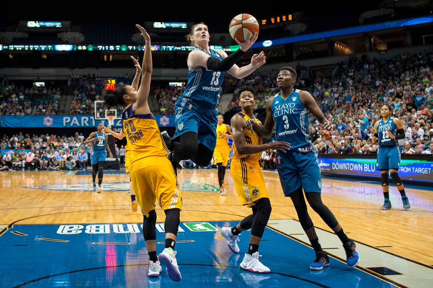 Lynx guard Lindsay Whalen's forte has been drives to the hoop followed by an acrobatic shot. She has to pick her spots more now because she's not as quick and nimble. Her body doesn't recover as easily as it once did, but she's still effective.