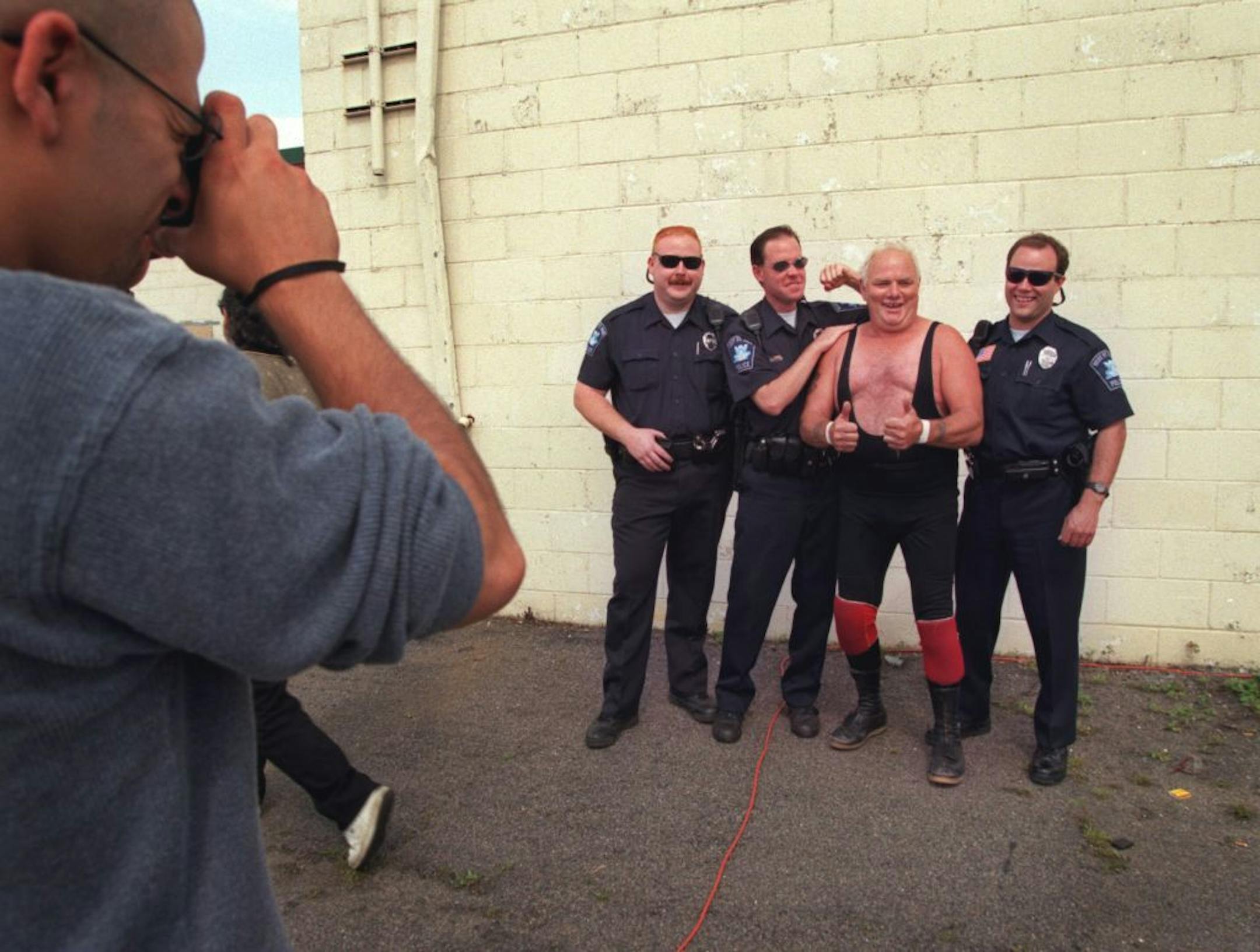 Kenny Jay, the Sodbuster, shown in 1998 outside a West St. Paul wrestling match.