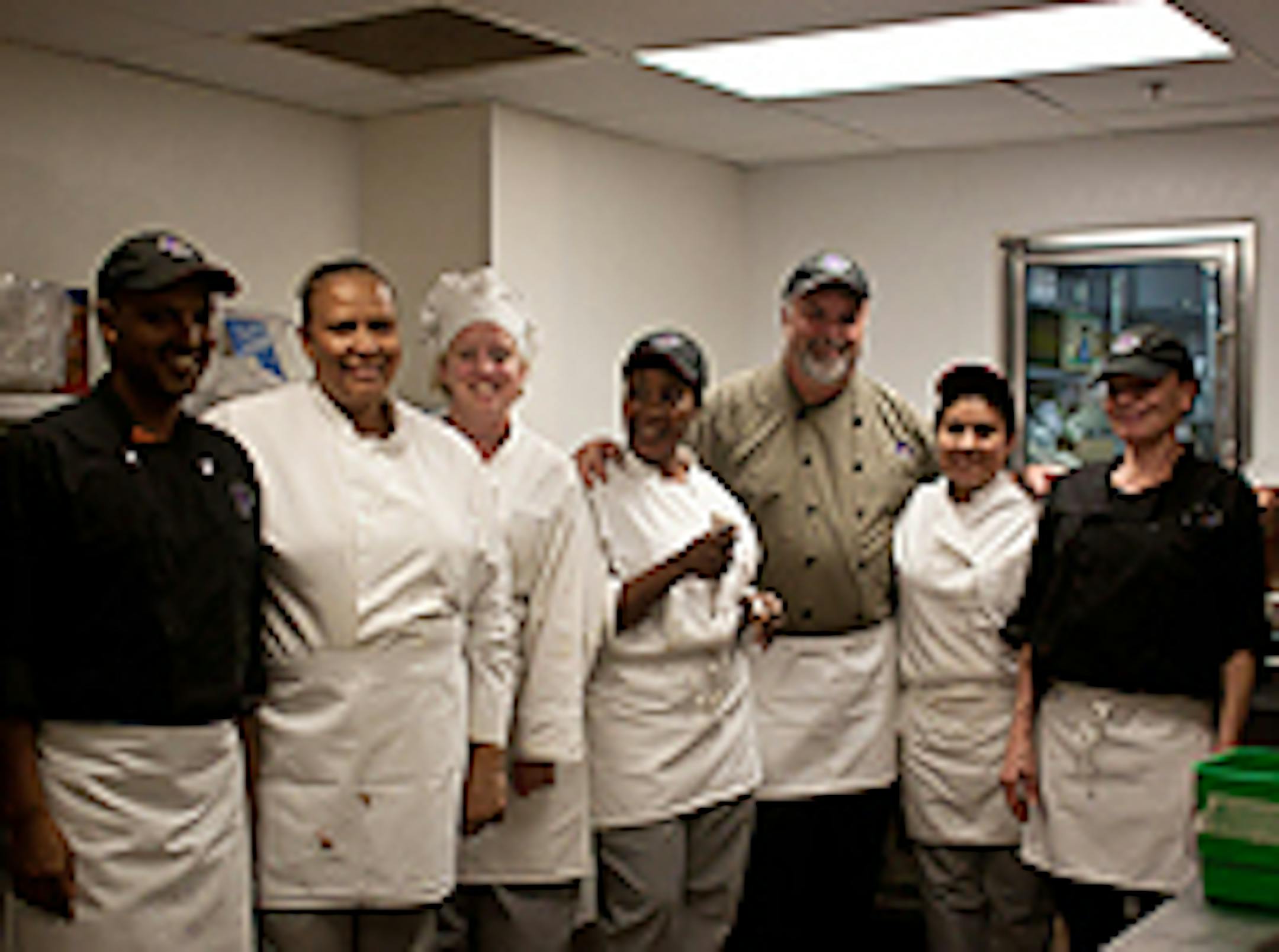 Chefs for Change trainee Candice Austin is second from left