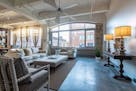 Ricky Rubio's condo in the North Loop has an open floor plan and a wall of windows.