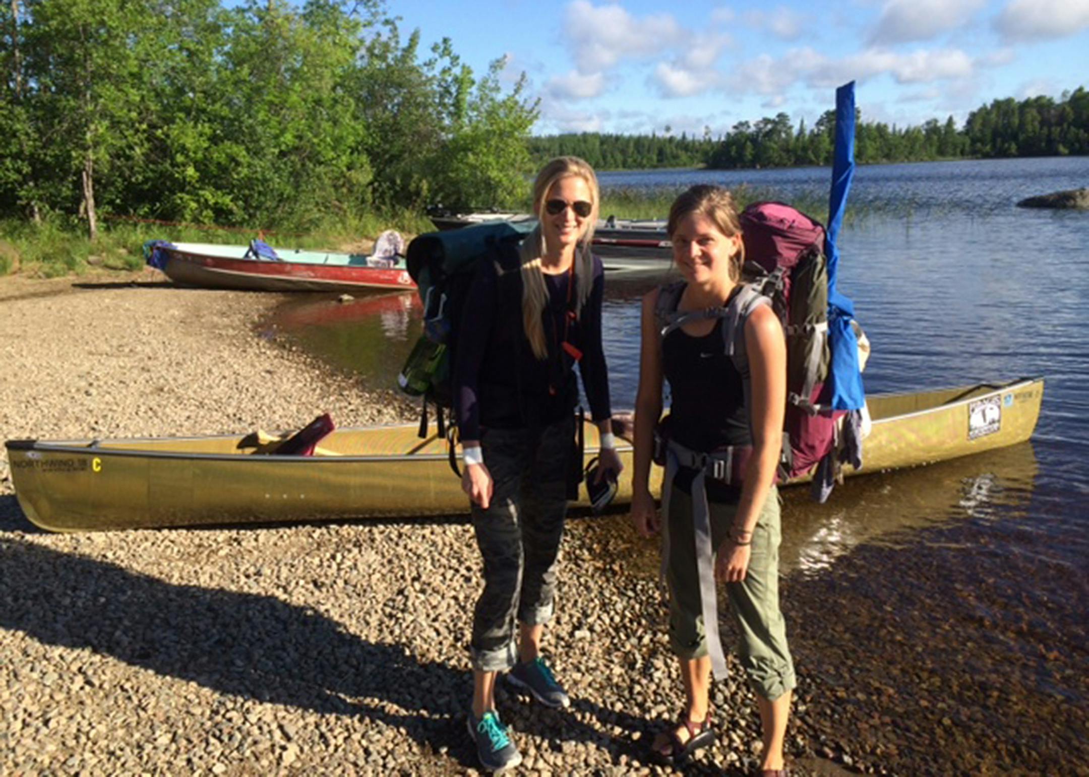 Amelia Rayno, at left, and Val Engel embarked on a 35-plus mile journey into the beautiful and sometimes brutal BWCA.