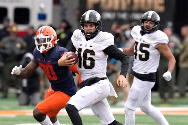 Purdue quarterback Aidan O’Connell helped lead the Boilermakers over Illinois, putting Purdue in the thick of the Big Ten West race.