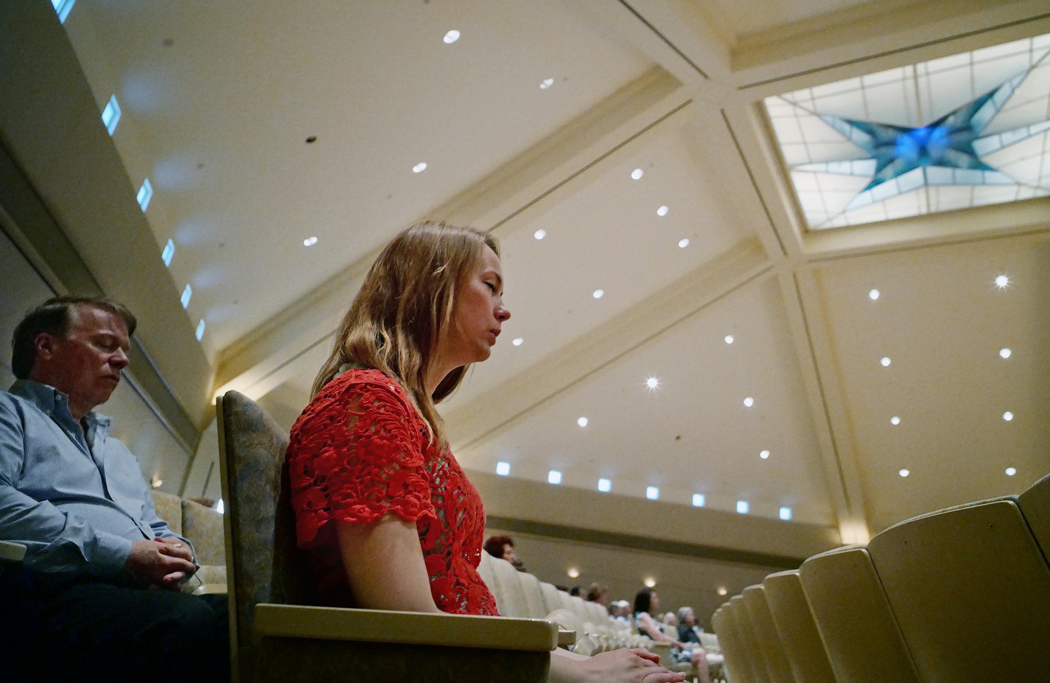 Members Mark Richardson, left and Abbie Burgess, right seated herself for the meditation to chant the sacred sound "Hu."[For 25 years, a little-known religious sect with a worldwide following has made its home in Chanhassen. Called Eckanka, Eckists believe in reincarnation, soul travel and the power of dreams. Richard Tsong-Taatarii/rtsong-taatarii@startribune.com[For 25 years, a little-known religious sect with a worldwide following has made its home in Chanhassen. Called Eckanka, Eckists belie