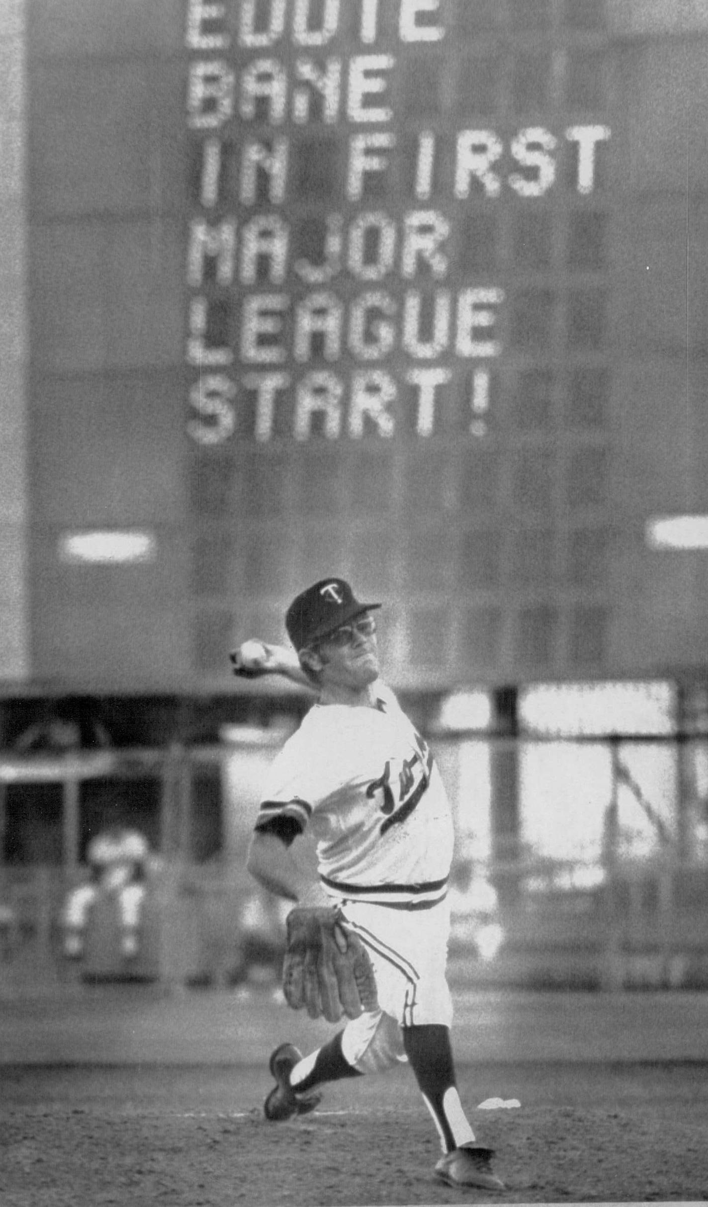 Eddie Bane took to the mound for his major league debut with the Twins on July 4, 1973.