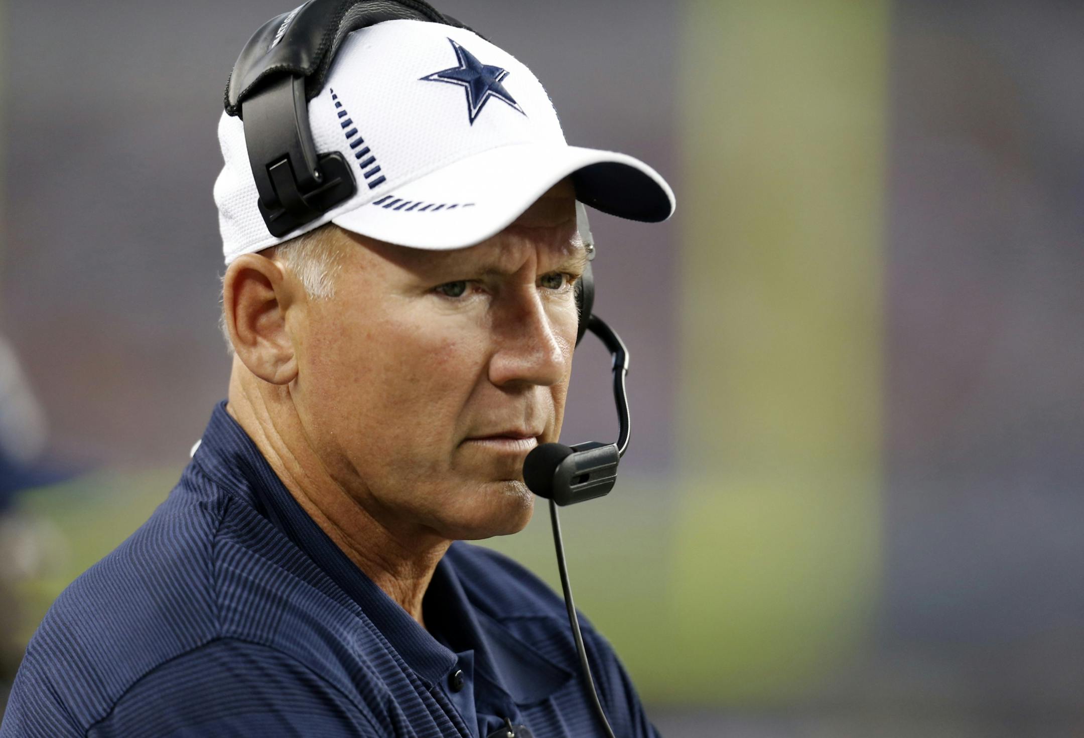 Dallas Cowboys quarterbacks coach Wade Wilson during a game with the Cincinnati Bengals in 2013.