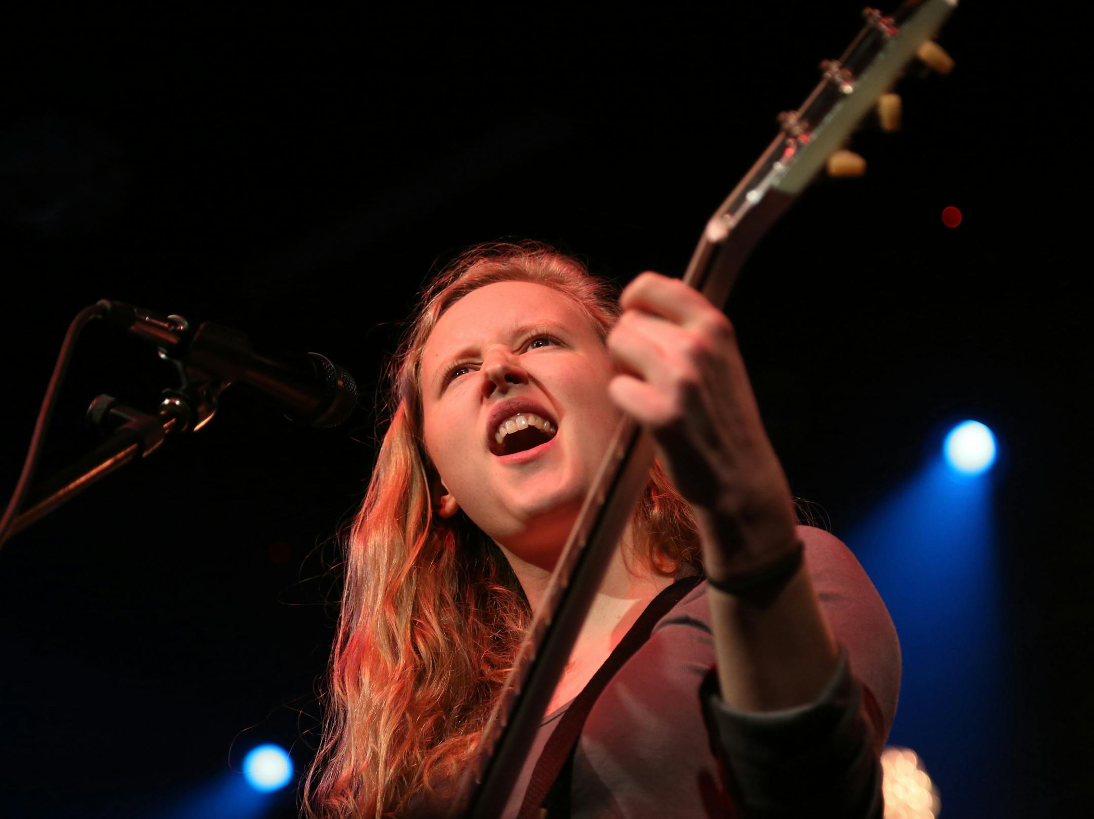 Lead singer Kerry Alexander performed with her band Bad Bad Hat at First Ave opening for Hippo Campus.