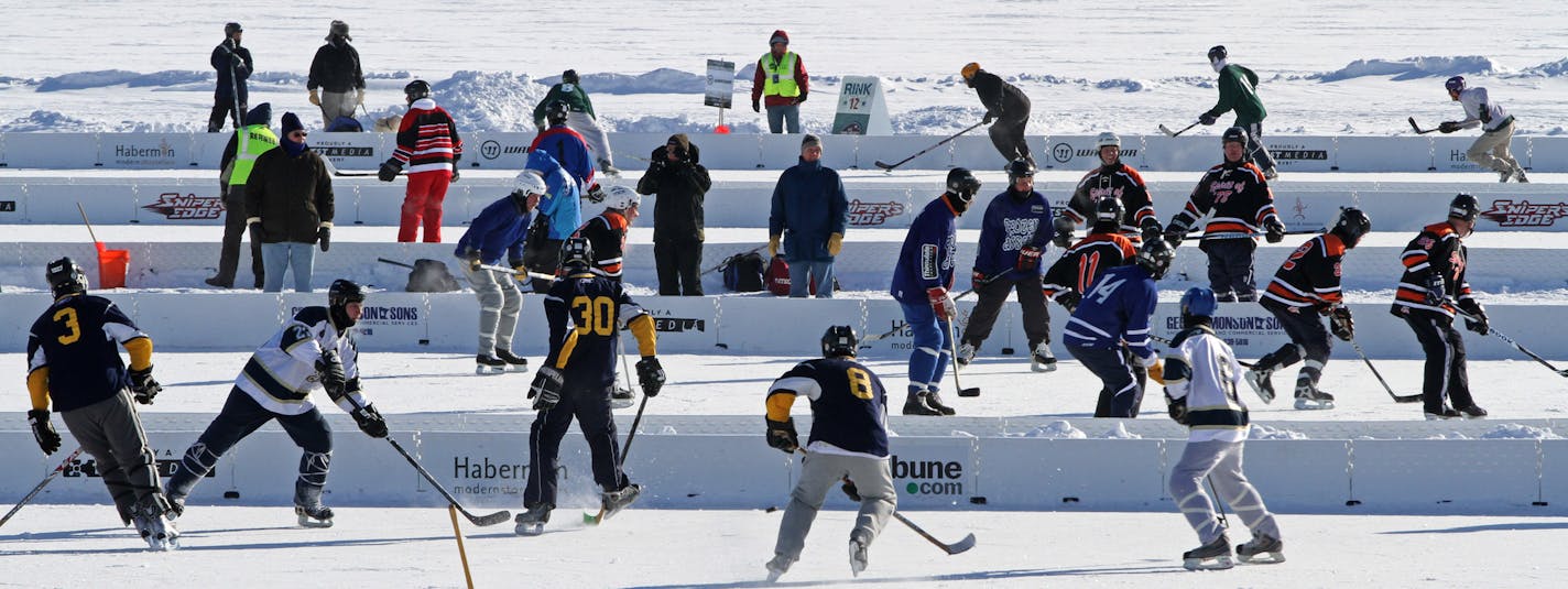 Lake Nokomis is the site this weekend for the U.S. Pond Hockey Championships.