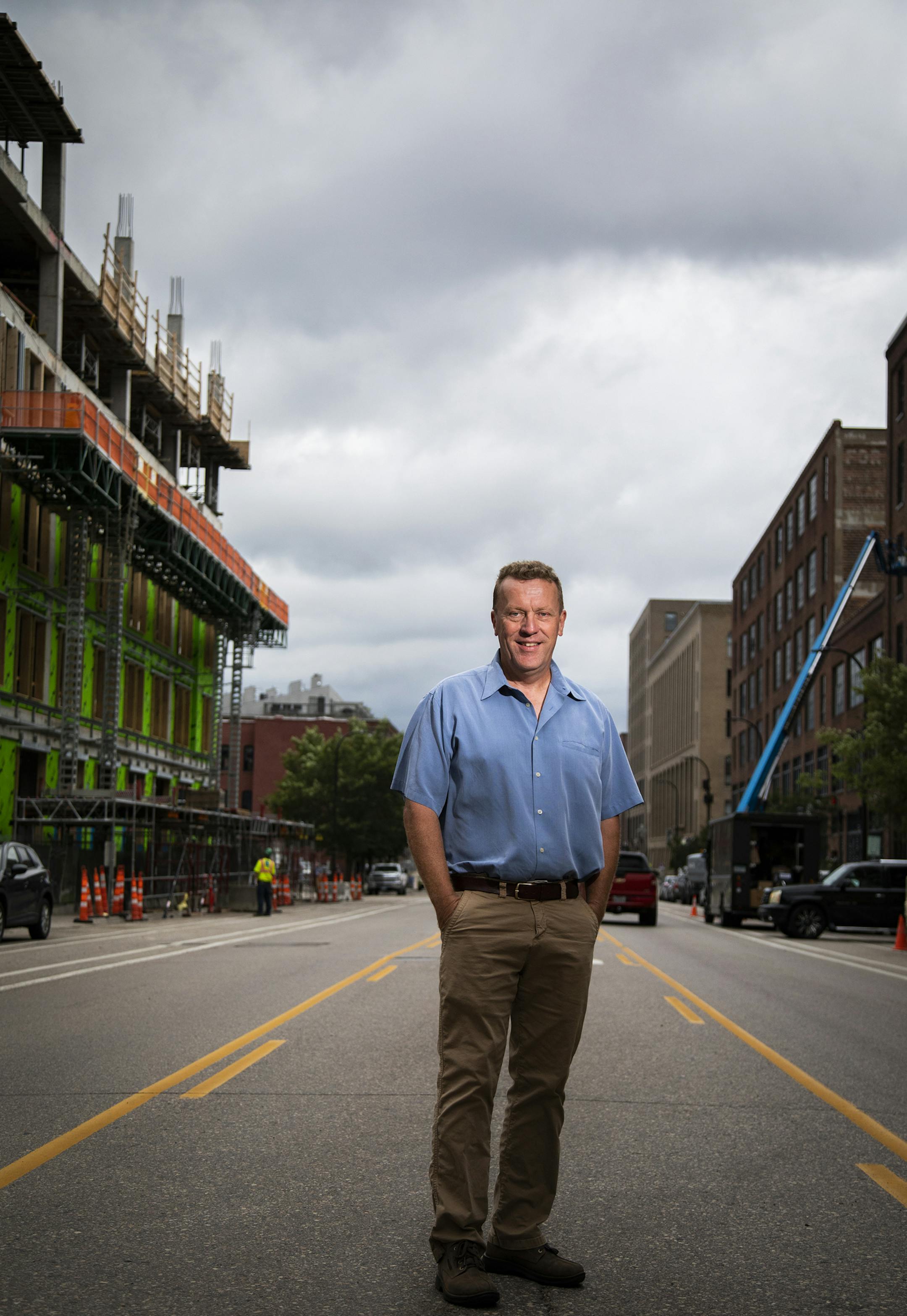 Jim Simpson, founder of Deal Board, poses for a photo on North Washington Avenue. ] LEILA NAVIDI &#xef; leila.navidi@startribune.com BACKGROUND INFORMATION: Jim Simpson, founder of Deal Board, poses for a photo on North Washington Avenue in the North Loop neighborhood in Minneapolis on Thursday, July 19, 2018. Minneapolis based commercial real estate software company Crelow has relaunched as DealBoard.org. The new technology developed by the company lets brokers match tenant space needs to avail