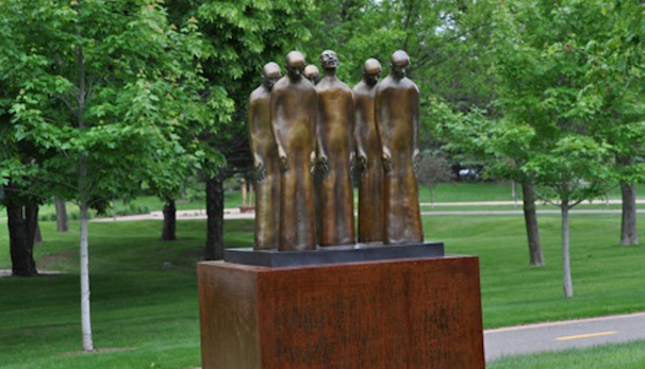 "Look and You Will Find It," how it looked before it was vandalized in an Edina municipal park.