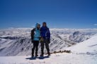 Greg and Carol Onofrio posed for a selfie on the summit of Mount Elbert, the highest point in the Rocky Mountains. The Onofrio's climbed the mountain 