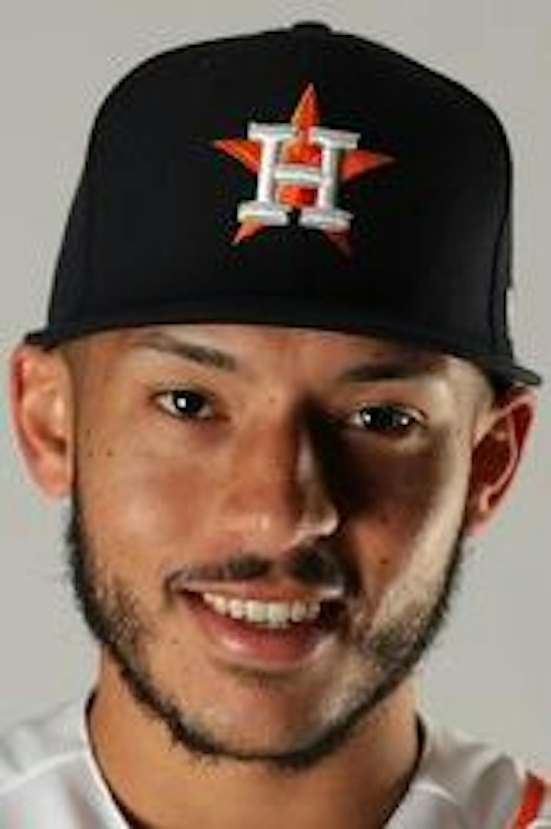 WEST PALM BEACH, FL - FEBRUARY 21: Carlos Correa #1 of the Houston Astros poses for a portrait at The Ballpark of the Palm Beaches on February 21, 2018 in West Palm Beach, Florida. (Photo by Streeter Lecka/Getty Images) ORG XMIT: 775108260