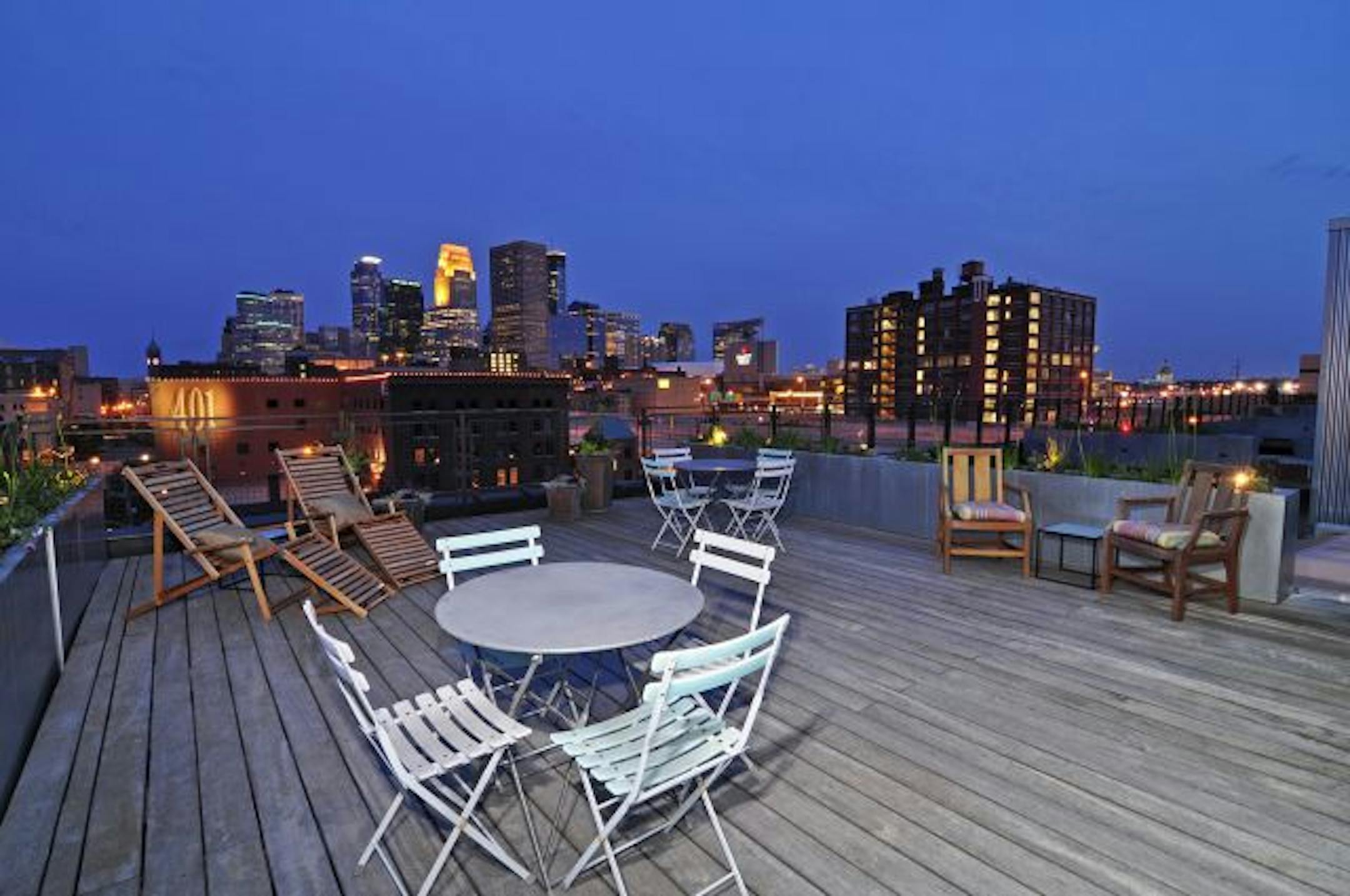 A view of downtown Minneapolis from Maya Petrovic's deck