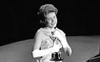 FILE - In this April 8, 1963 file photo, actress Patty Duke, 16, accepts the Oscar as best supporting actress for her work in "The Miracle Worker" at 