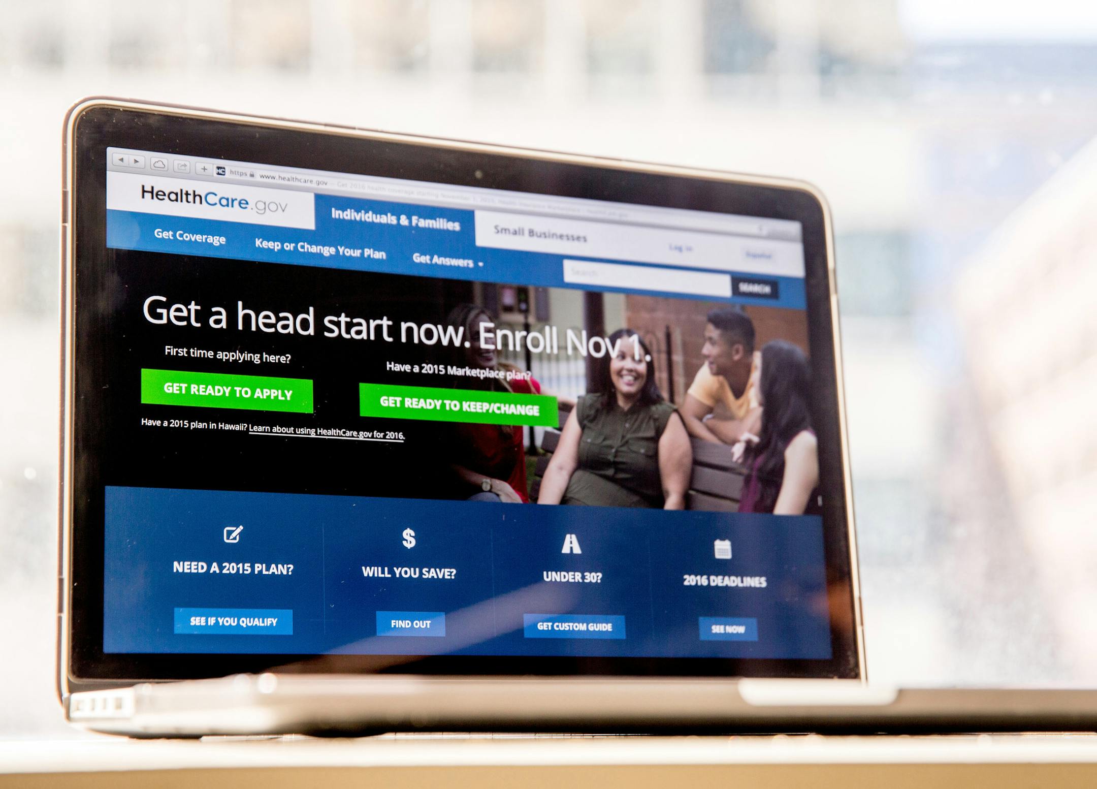 FILE - In this Oct. 6, 2015, file photo, the HealthCare.gov website, where people can buy health insurance, is displayed on a laptop screen in Washington. Aetna has joined other major health insurers in sounding a warning about the Affordable Care Act&#xed;s public insurance exchanges. The nation&#xed;s third-largest insurer said Monday, Feb. 1, 2016, that it has been struggling with customers who sign up for coverage outside the ACA&#xed;s annual enrollment window and then use a lot of care. Th