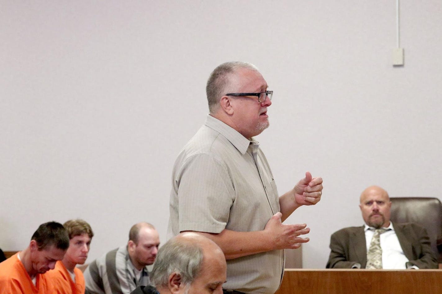 Tony Weekly Jr. speaks Friday at his sentencing in Keith County District Court.